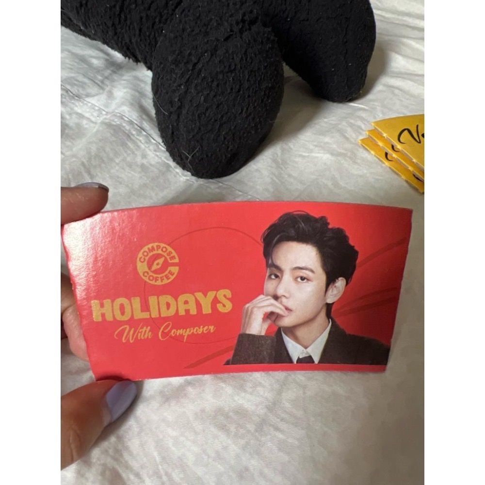 BTS V 代言Compose咖啡杯套 退伍初拍版本 節慶版本 聖誕綠版本-細節圖5