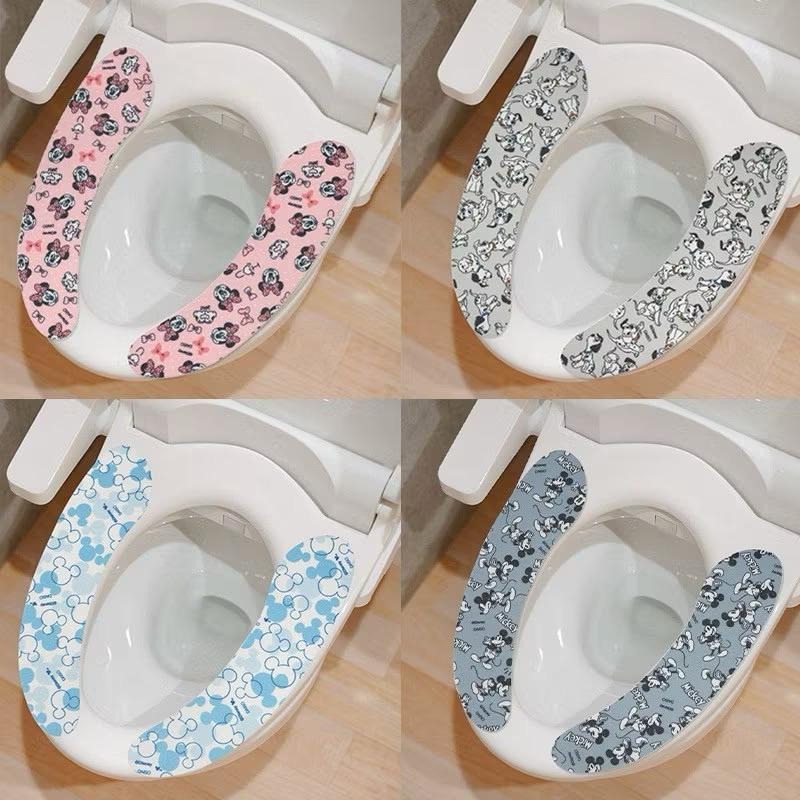 日本🇯🇵大創 迪士尼 粘貼式馬桶坐墊 馬桶貼 黏貼式保暖坐墊-細節圖5