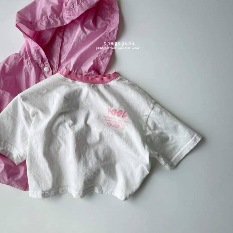 韓國🇰🇷the goguma 七分袖上衣 粉滾邊/深藍滾邊-細節圖3