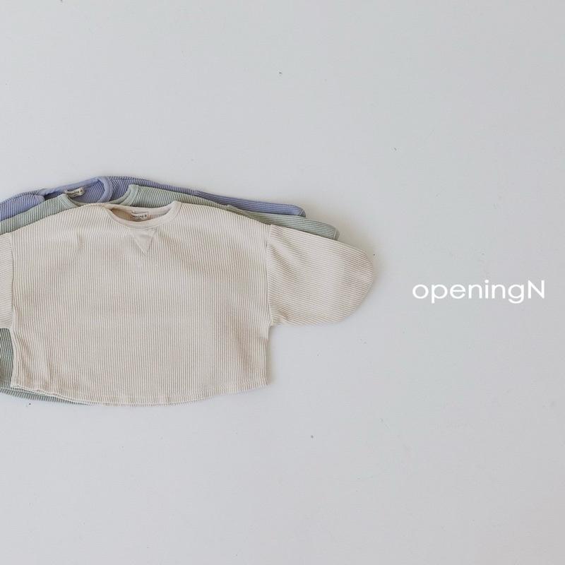 韓國🇰🇷openingN 童裝寬版落肩螺紋上衣-細節圖5