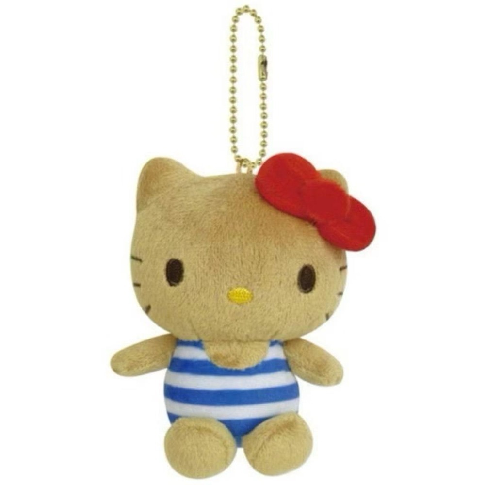 日本🇯🇵烤焦凱蒂貓愛心扣吊飾12公分 比基尼凱蒂貓吊飾  曬黑凱蒂貓愛心扣零錢包-細節圖2