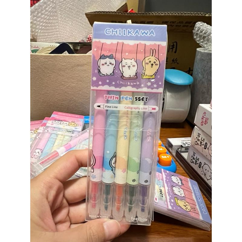 韓國🇰🇷吉伊卡哇12色蠟筆🖍️ 粉盒/藍盒 雙頭螢光筆 粉盒/藍盒 現貨-細節圖6