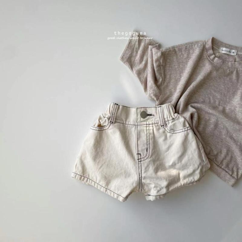 韓國🇰🇷 the goguma童裝 邊線鬆緊短褲出清-細節圖3