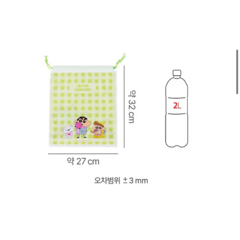 韓國🇰🇷大創蠟筆小新束口袋2入-細節圖5