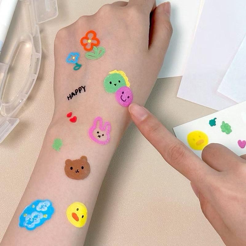 韓國🇰🇷 DIY 紋身貼圖畫筆 創意紋身貼 繪圖畫筆 8色/12色-細節圖4