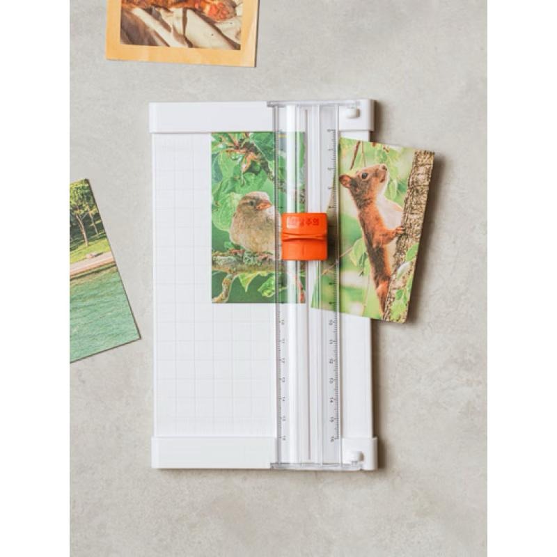 韓國🇰🇷大創 紙張切割器A5/A6 簡易版滑軌 可愛裁刀-細節圖2