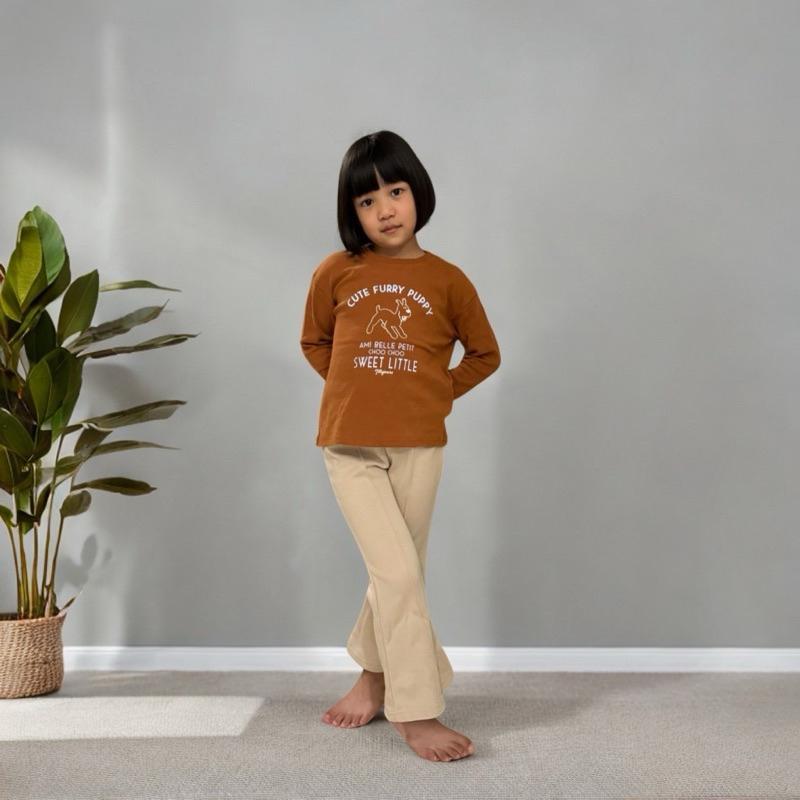 韓國🇰🇷minikin童裝狗狗印花長袖彈力上衣-細節圖6