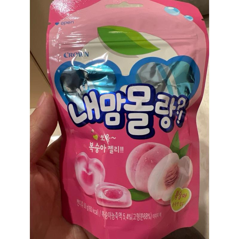 韓國🇰🇷Crown 心型爆漿軟糖 青蘋果🍏/水蜜桃🍑-細節圖3