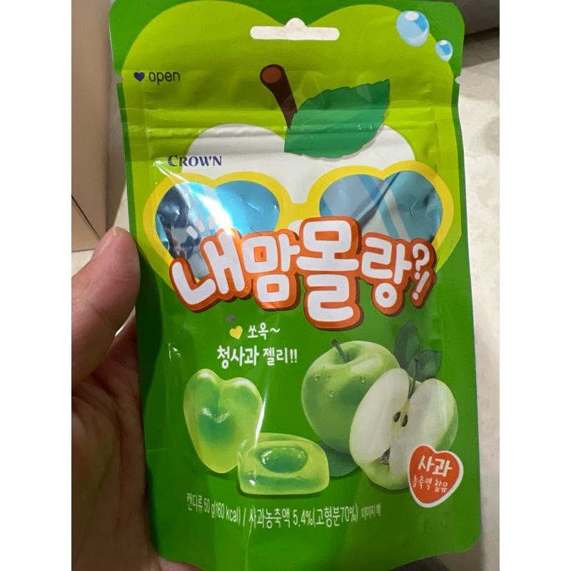 韓國🇰🇷Crown 心型爆漿軟糖 青蘋果🍏/水蜜桃🍑-細節圖2