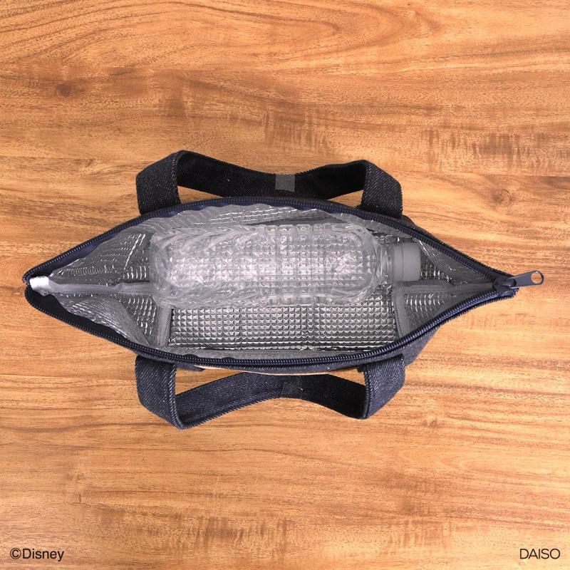 日本🇯🇵大創 保冷袋 環保袋 便當袋 維尼 米奇 牛仔布保冷袋-細節圖5