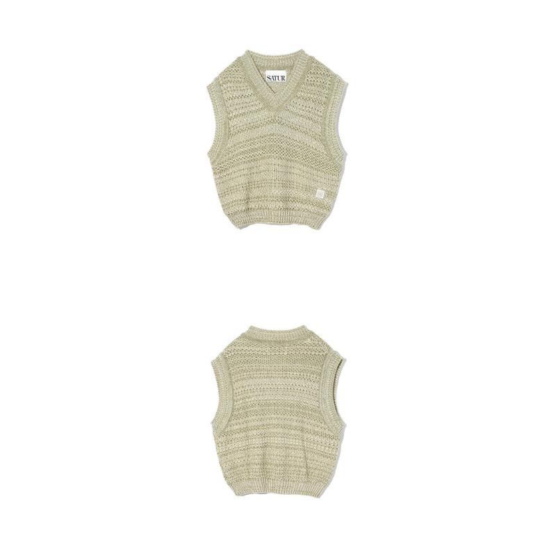 韓國🇰🇷Satur 落肩針織背心 M號-細節圖2