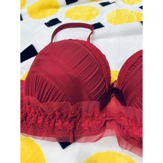 全新吊牌未拆 超美 紅色蕾絲內衣 36/80D-細節圖2