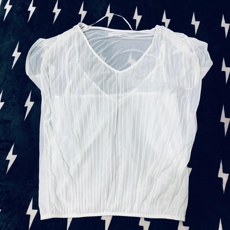 全新 Zara 黑白 雪紡 各一件 OL-細節圖2