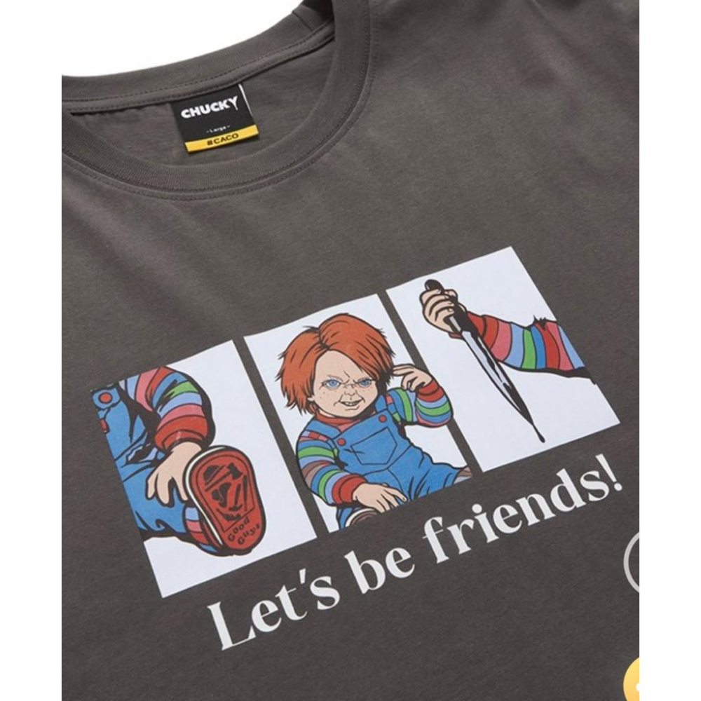 全新 吊牌未拆 恰吉 chucky 3格漫畫 短袖 t-shirt-細節圖2