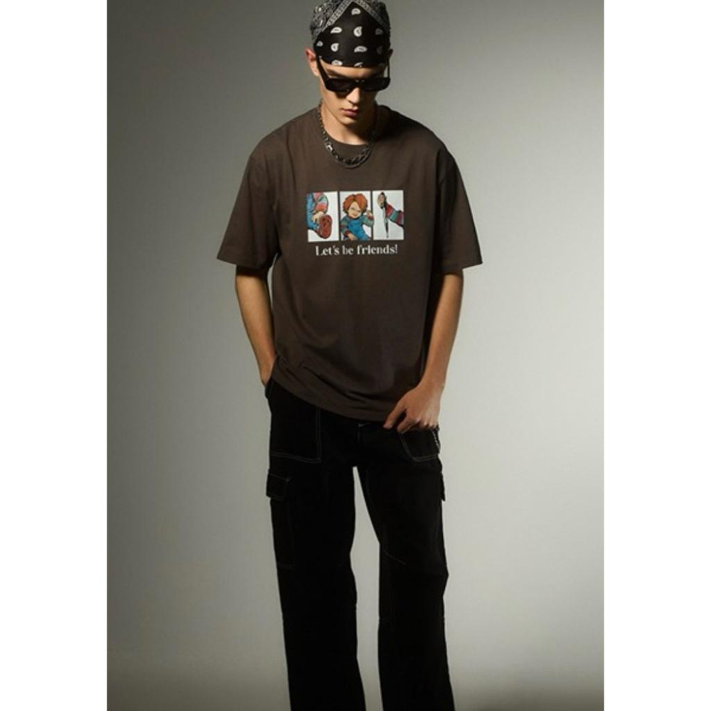 全新 吊牌未拆 恰吉 chucky 3格漫畫 短袖 t-shirt-細節圖3