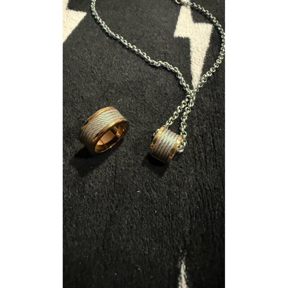 正品 CHARRIOL 夏利豪 FOREVER 永恆吊墜 鋼索項鍊 戒指 玫瑰金 忠孝sogo購買-細節圖4