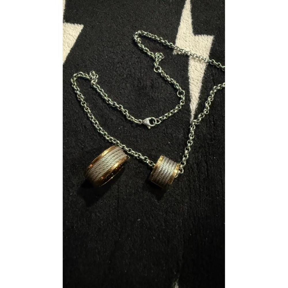 正品 CHARRIOL 夏利豪 FOREVER 永恆吊墜 鋼索項鍊 戒指 玫瑰金 忠孝sogo購買-細節圖5