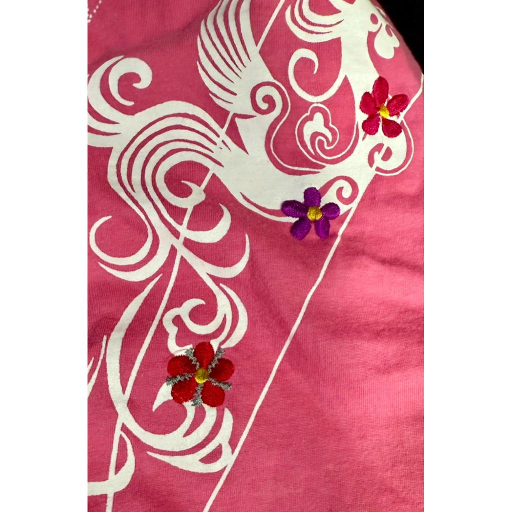 ZAX 刺繡 粉紅色 t-shirt-細節圖4