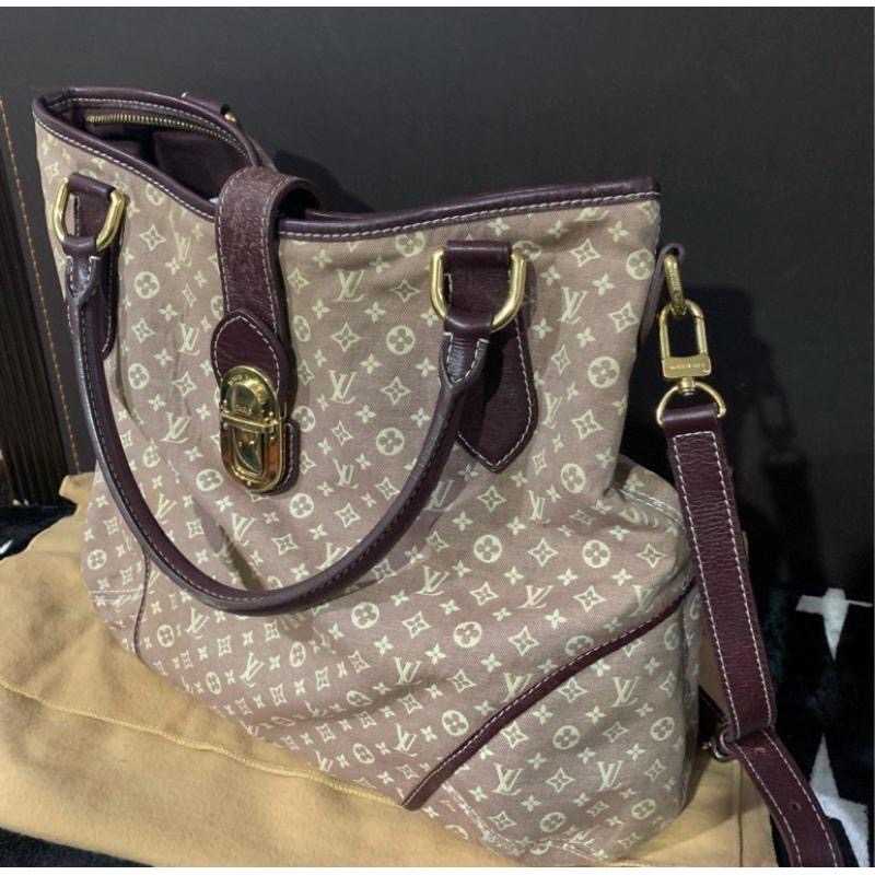 降價～正品 Louis Vuitton LV M56698 經典花紋棉麻兩用肩背包 棕褐-細節圖2
