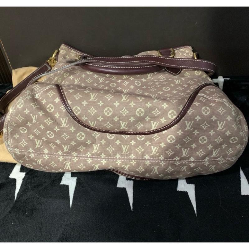 降價～正品 Louis Vuitton LV M56698 經典花紋棉麻兩用肩背包 棕褐-細節圖5