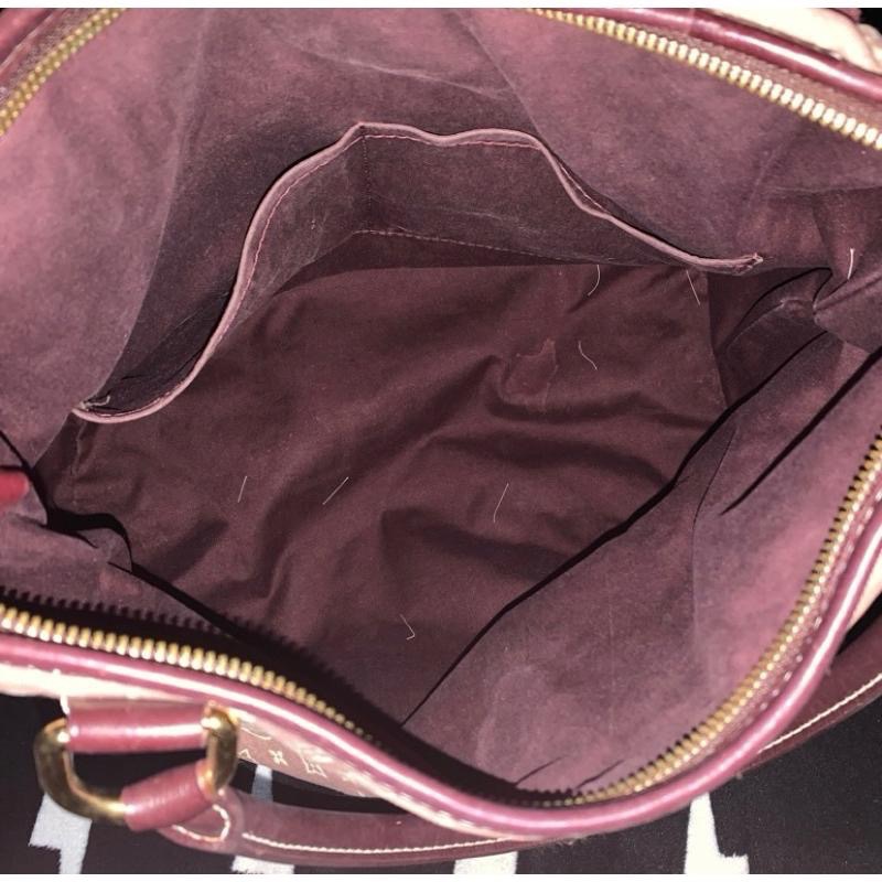 降價～正品 Louis Vuitton LV M56698 經典花紋棉麻兩用肩背包 棕褐-細節圖7