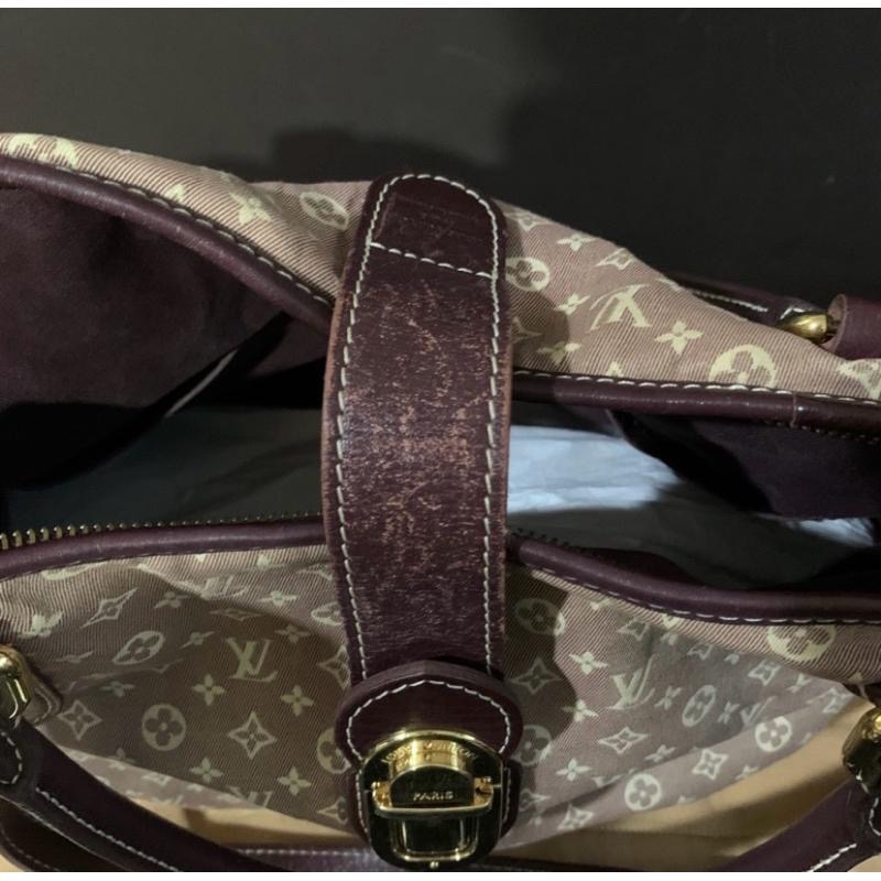 降價～正品 Louis Vuitton LV M56698 經典花紋棉麻兩用肩背包 棕褐-細節圖8