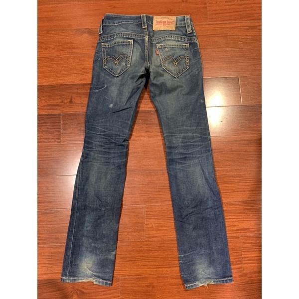 Levi’s 925 刷色刷破 牛仔褲 小直筒 復古-細節圖5