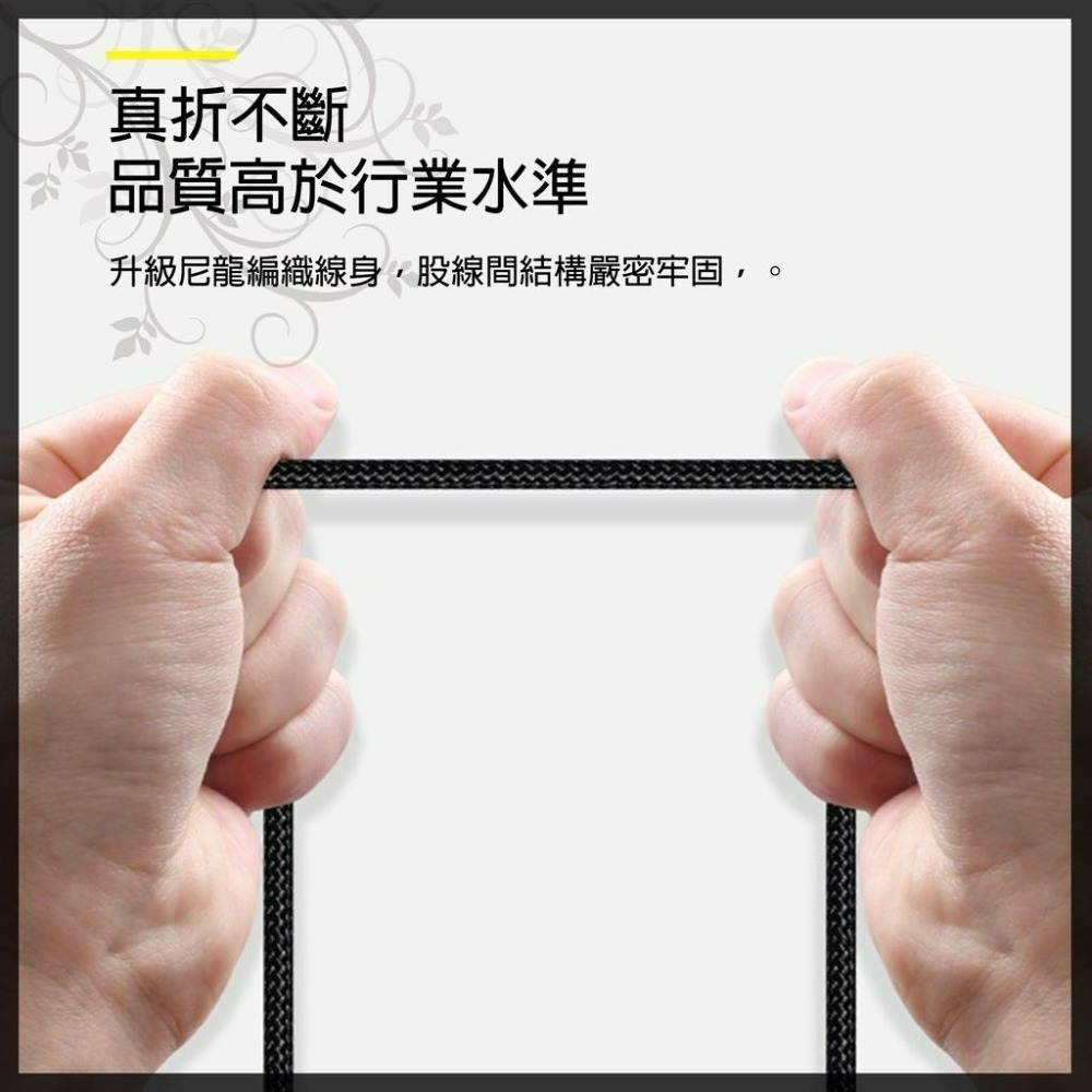 『來人客』 倍思 鎢金系列 快充數據線 USB Type-C iP 充電線 PD 20W 100W 240W 快充線-細節圖3