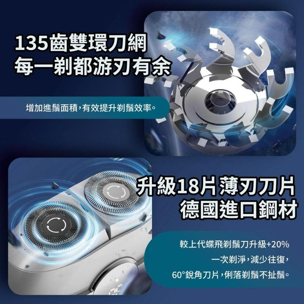 『來人客』 朗菲 LOFANS 雙檔電動刮鬍刀 T2 刮鬍刀 剃鬚刀 電動刮鬍刀 刮鬍子 除毛 充電式-細節圖2