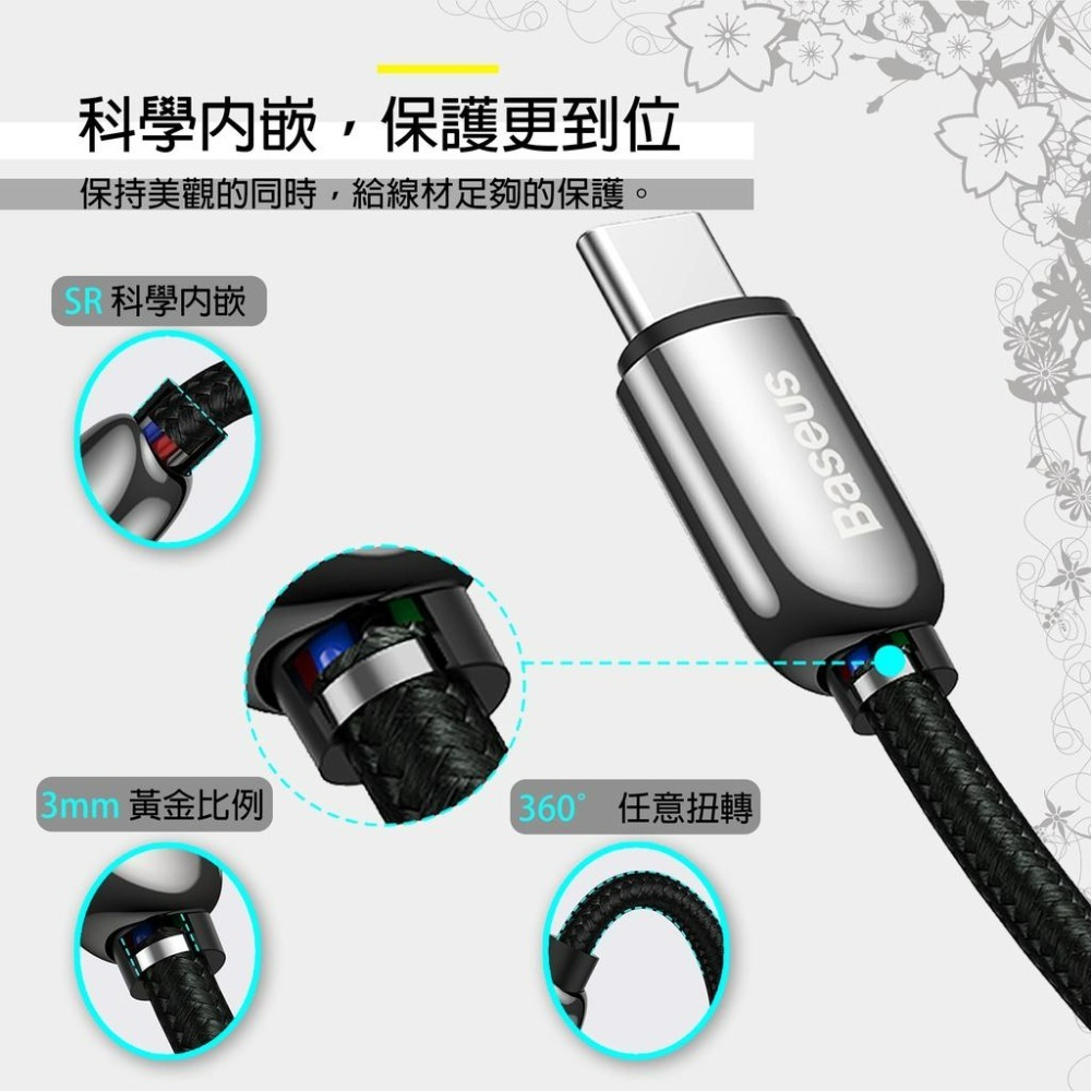 『來人客』倍思 數顯數據線 100W 充電線 20W 數顯充電線 快充 蘋果充電線 Type-C PD-細節圖4