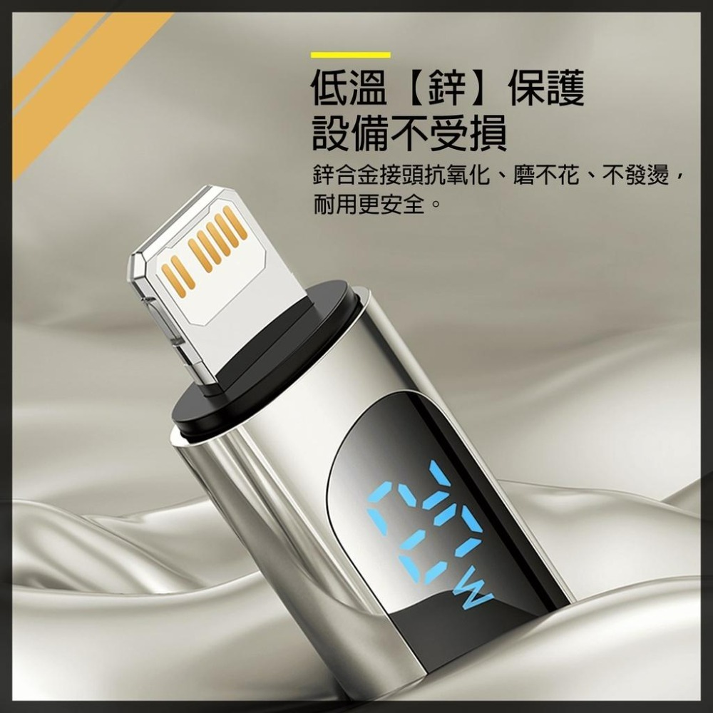 『來人客』倍思 數顯數據線 100W 充電線 20W 數顯充電線 快充 蘋果充電線 Type-C PD-細節圖6
