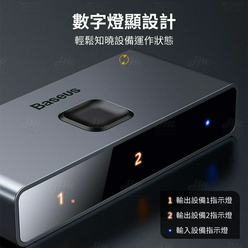 『來人客』 倍思 Baseus 矩陣式HDMI雙向切換器 2進1出 分屏轉換器 HDMI轉換器 4K-細節圖2