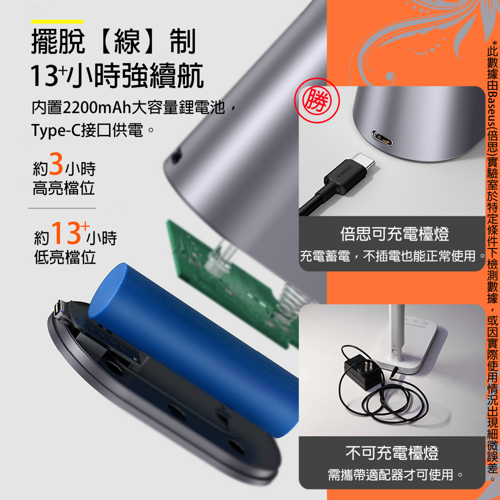 『來人客』 倍思 Baseus 智eye系列 充電 折疊 閱讀檯燈 智光版 閱讀燈 檯燈 書桌燈 桌面照明-細節圖7