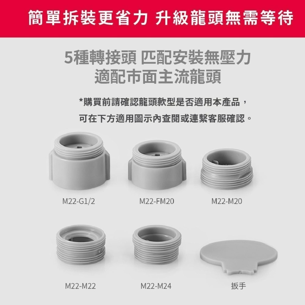 『來人客』 大白 雙功能 龍頭水嘴起泡器 水龍頭 過濾嘴 節水器 調節器雙功能 大白起泡器 大角度 小角度 小米-細節圖6