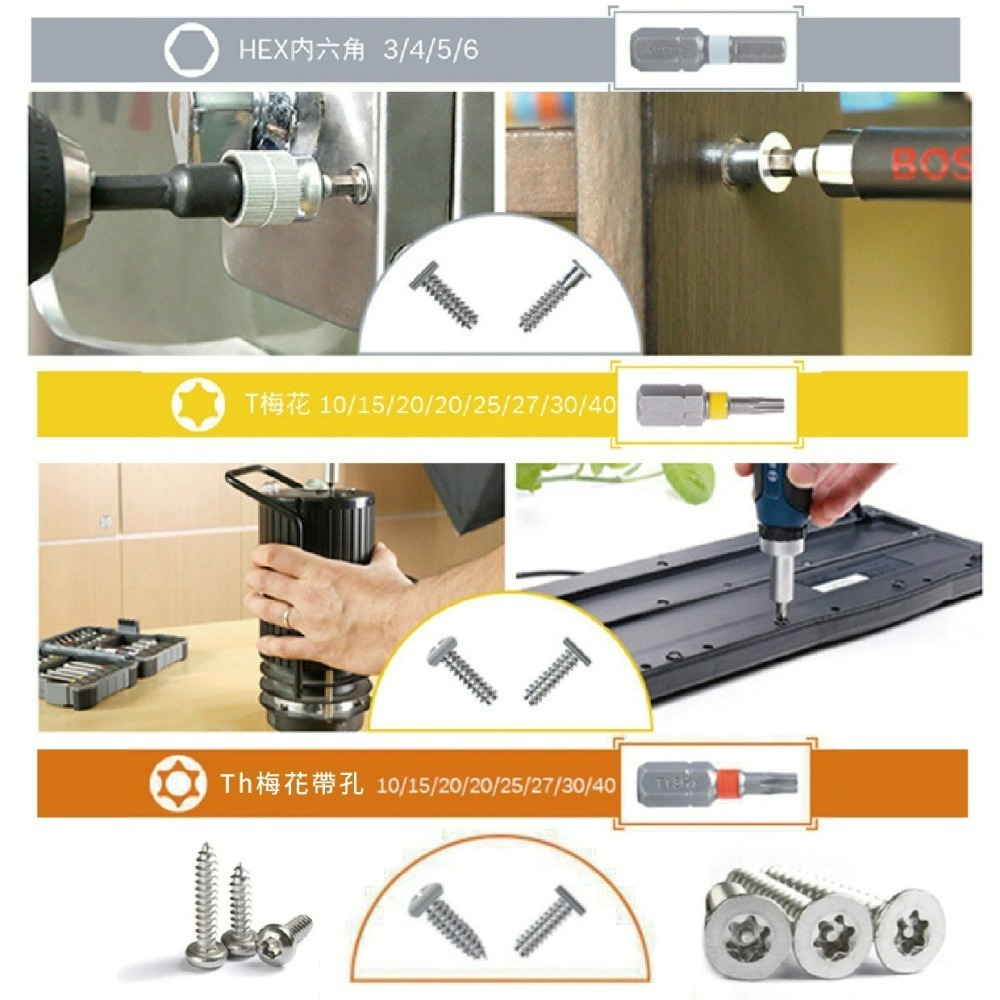 『來人客』 BOSCH 博世 彩虹魔盒 43件螺絲披頭套組 彩色批頭 批頭組 螺絲批頭套裝 螺絲刀-細節圖5