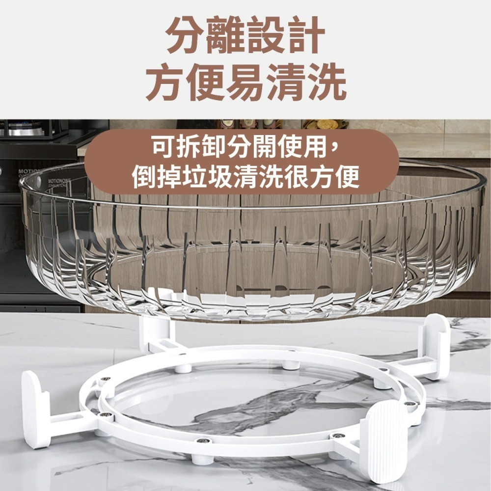 『來人客』 大容量旋轉收納盤 桌面收納盤 化妝品收納盒 調味料收納架 旋轉置物架轉盤 旋轉 收納盤-細節圖4