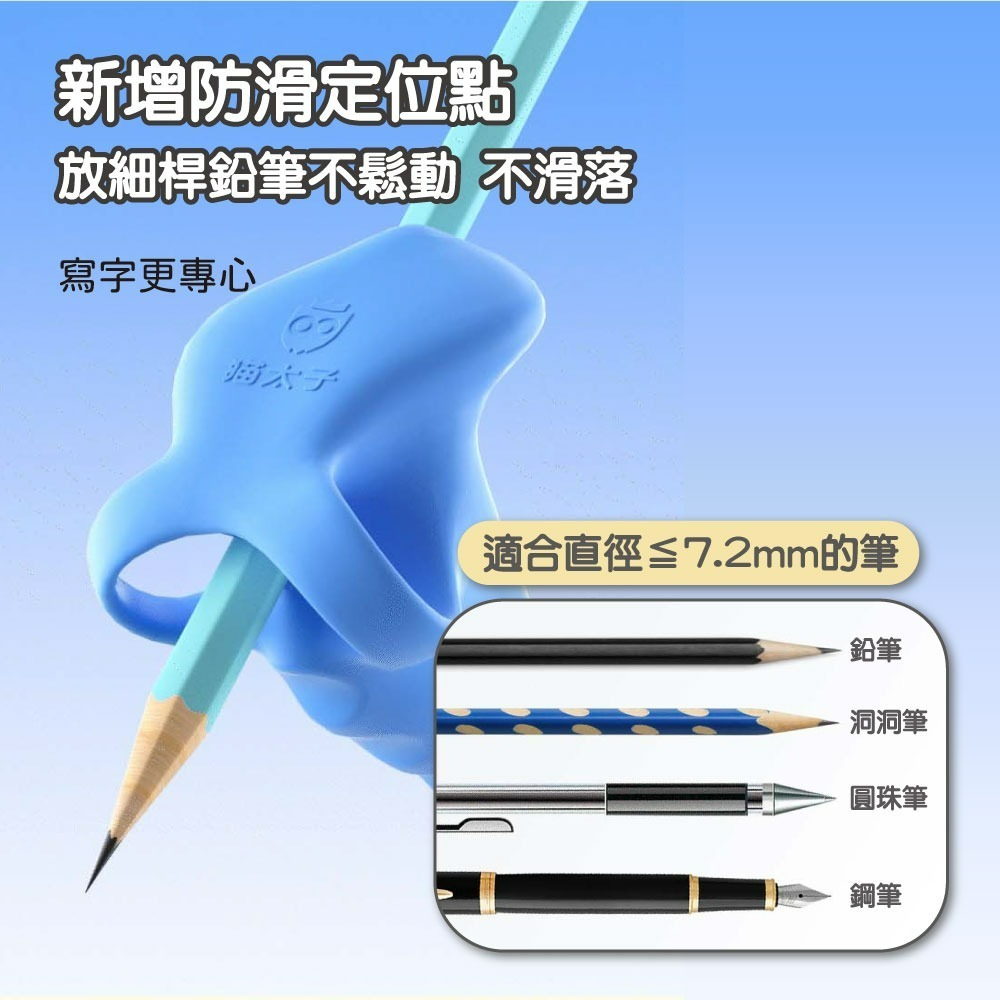 『來人客』 貓太子 防抱拳握筆器 愛握定型握筆器Pro 握筆器矯正器 握筆器 筆套 握筆矯正 矯正器 控筆握筆器-細節圖5