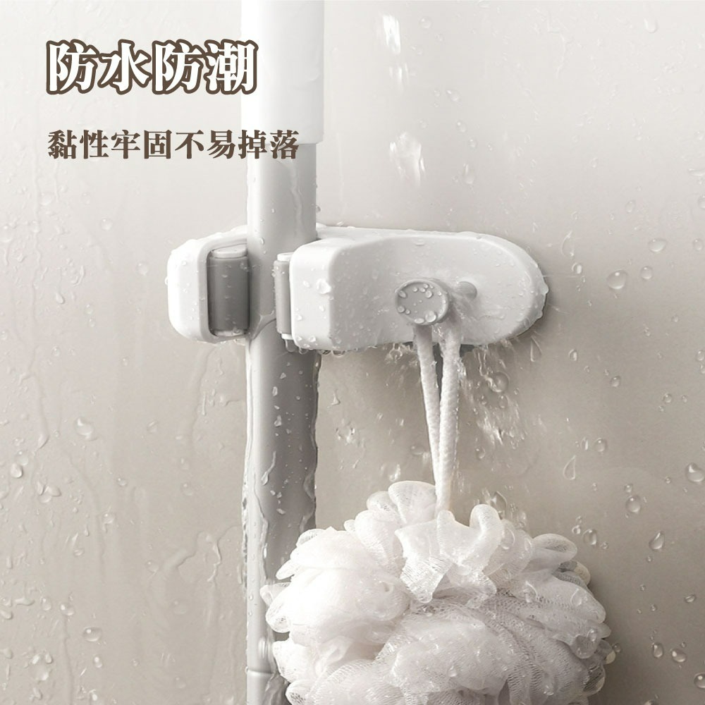 『來人客』 免打孔拖把掛勾 浴室拖把掛鈎 拖把夾神器 拖佈掛架 收納架 拖把掛鈎 拖把收納-細節圖4