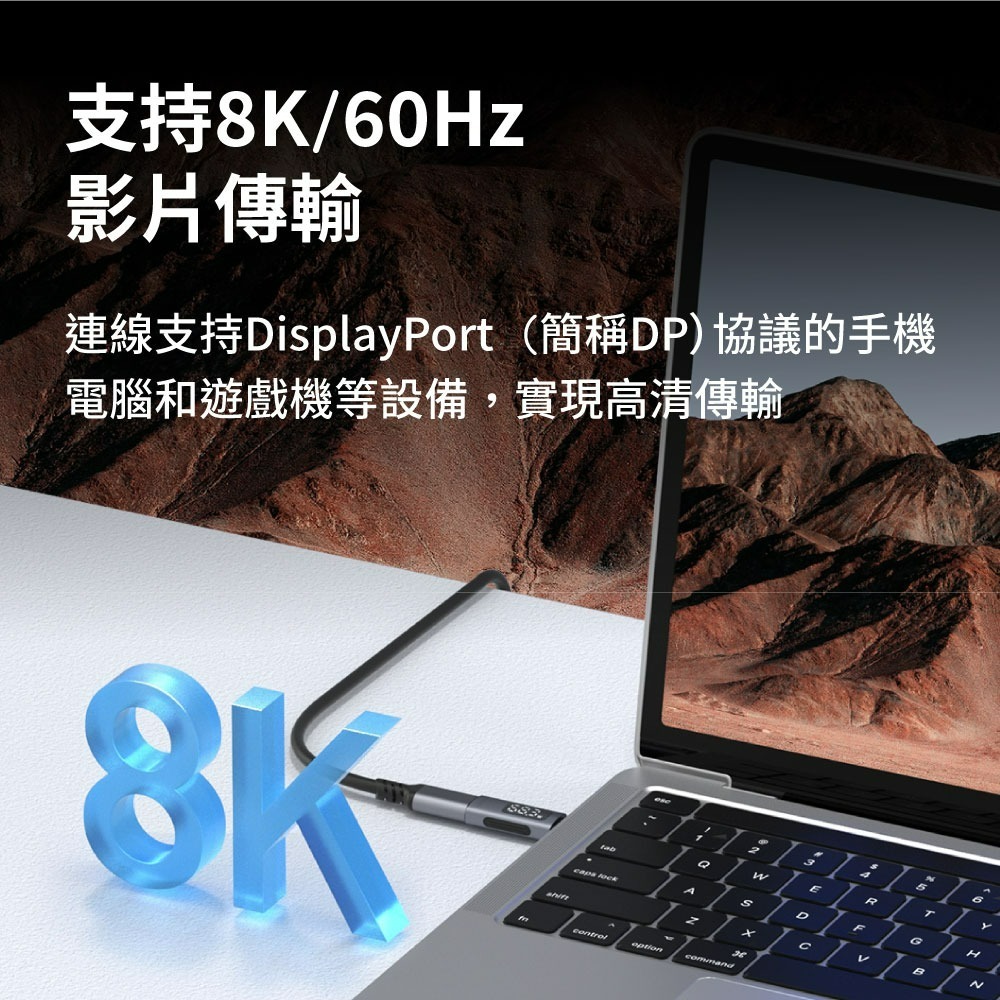 『來人客』 小米有品 海備思 USB4全功能數顯轉接頭 檢測充電 PD 240W快充 8K高清 轉接頭 數顯轉接頭-細節圖5