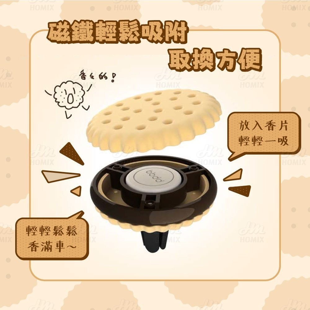 『來人客』小米有品 bbdd 餅乾出風口車載香氛 車載香氛 出風口 夾式  香氛 香薰 出風口香氛 車用 芳香-細節圖4