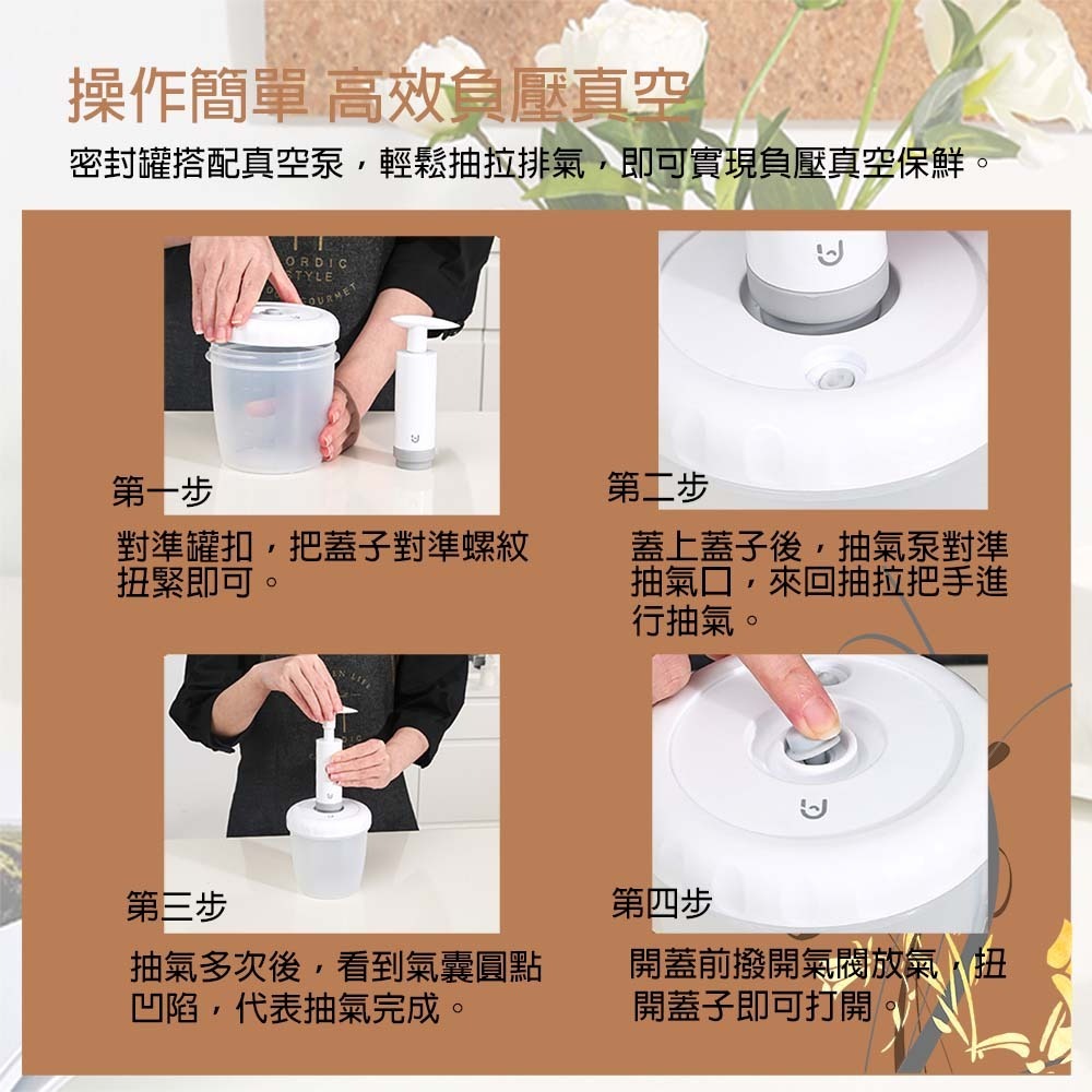 『來人客』 小米有品 博的 BUD 螺紋真空密封罐 真空罐 密封罐 保鮮盒 真空密封罐 真空保鮮盒-細節圖3