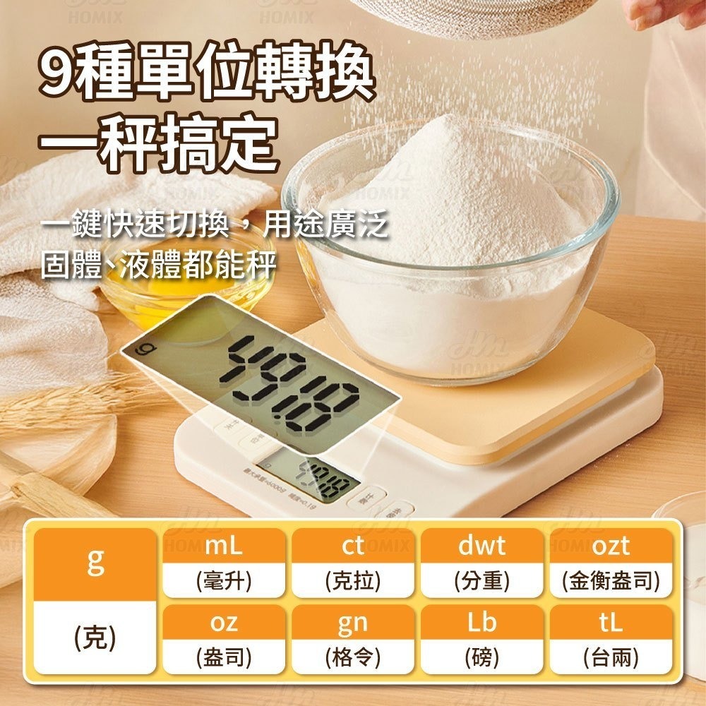『來人客』 ecoco 意可可 廚房電子秤 電子磅秤 秤重器 廚房秤 料理秤 LCD數位磅秤 烘焙用具-細節圖4