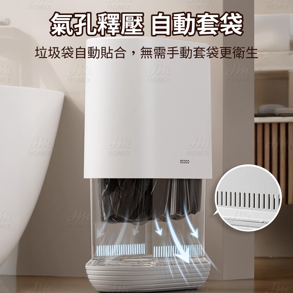『來人客』 ecoco 意可可 自鋪袋垃圾桶 垃圾桶 廚餘桶 窄型垃圾桶 按壓垃圾桶 廚房垃圾桶 浴室垃圾桶-細節圖2