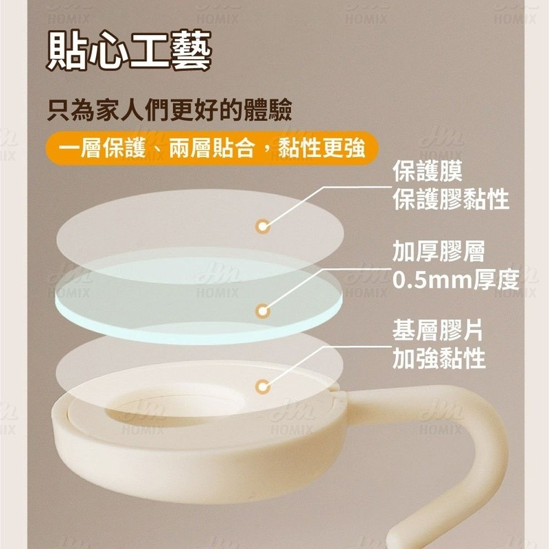 『來人客』 GONQIN 躬親 奶油風星月掛勾 無痕掛勾 掛鉤 浴室掛鉤 門後掛鉤 牆壁掛鉤 免釘掛勾 免打孔掛勾-細節圖3