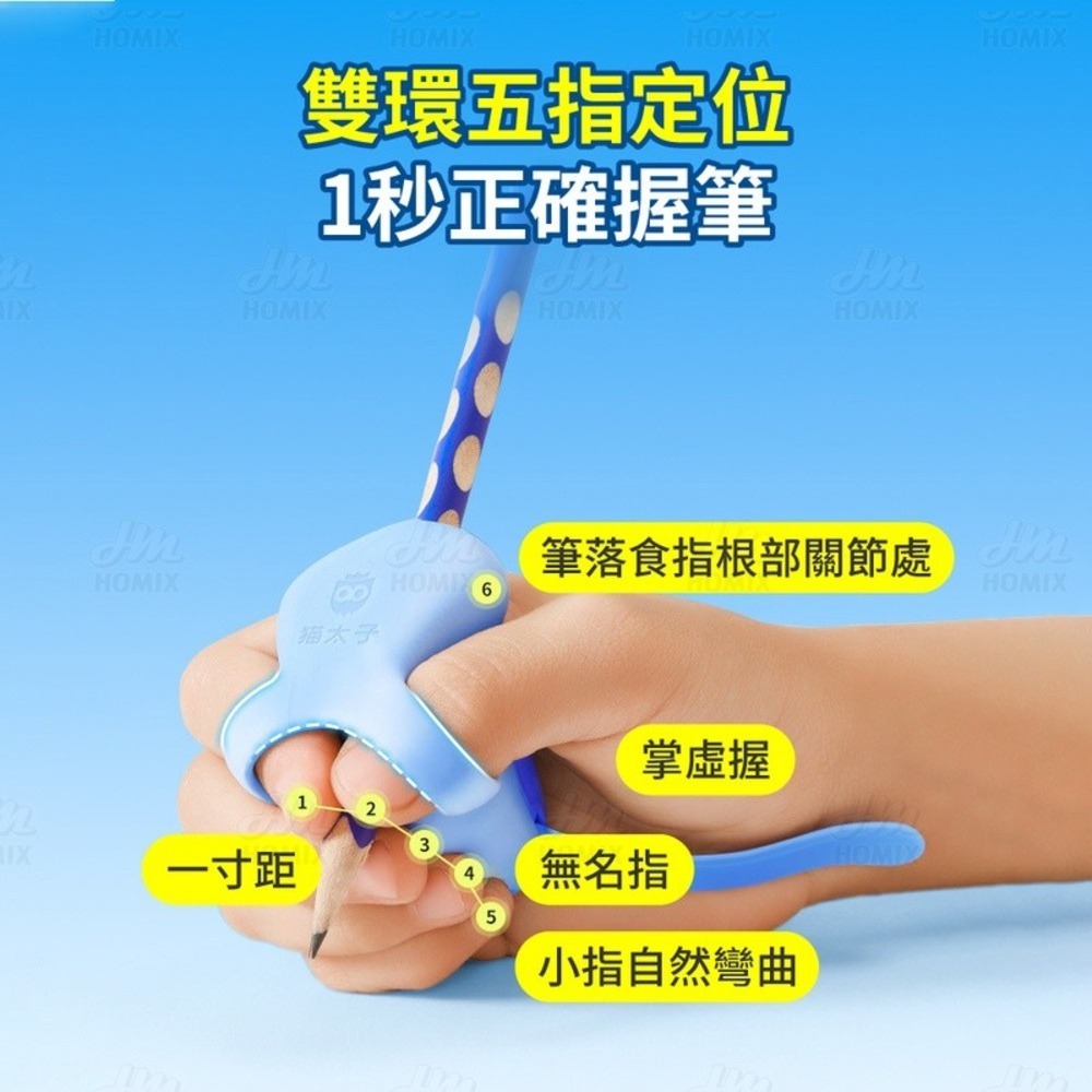 『來人客』 貓太子 可調節防勾腕握筆器 防勾腕握筆器 握筆矯正器 寫字矯正器 五指定位握筆器 可調節防勾腕矯正器-細節圖6