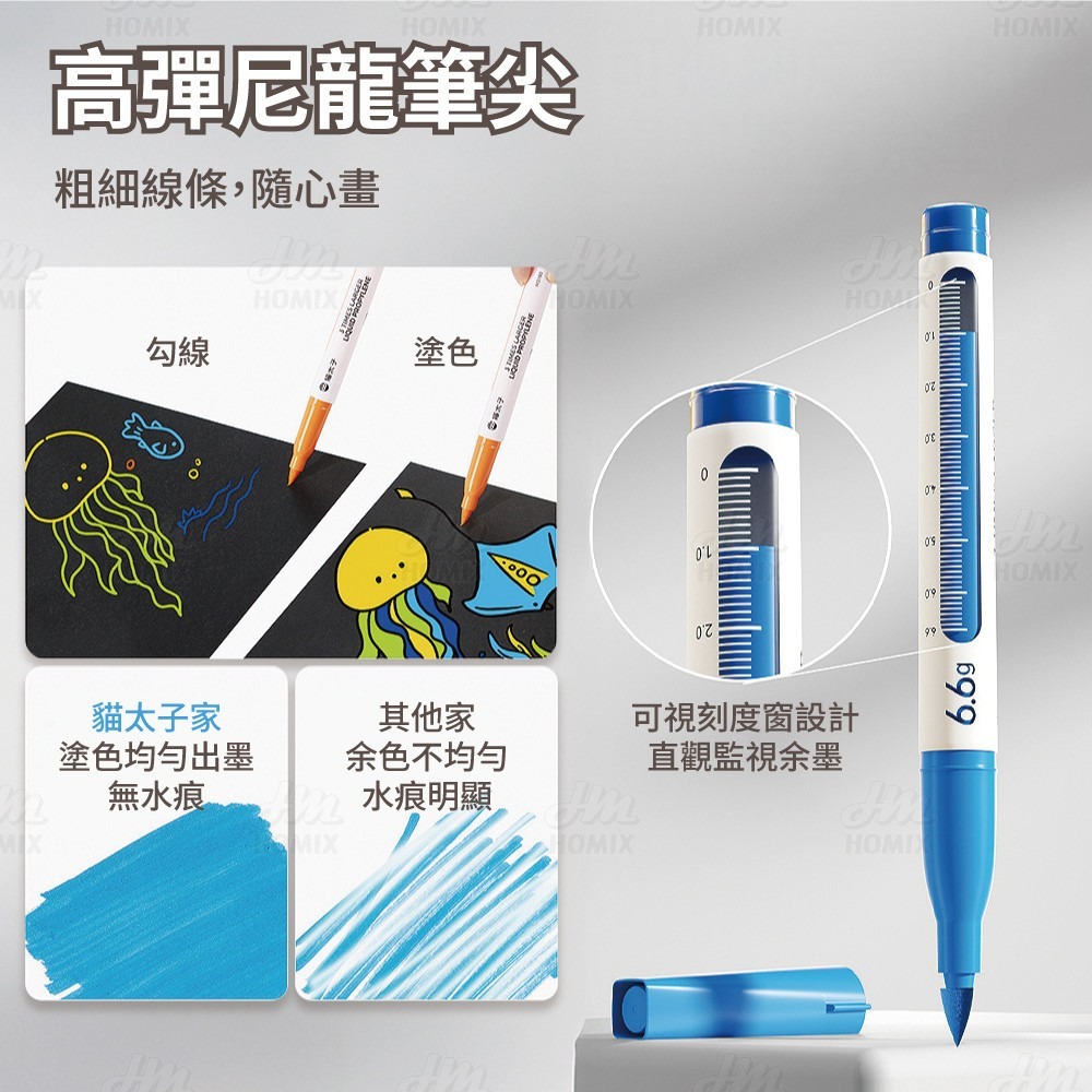 『來人客』 貓太子 直液式丙烯彩繪麥克筆 丙烯彩繪筆 彩色筆 繪畫塗鴉筆 直液式 可疊色 直液式馬克筆-細節圖7