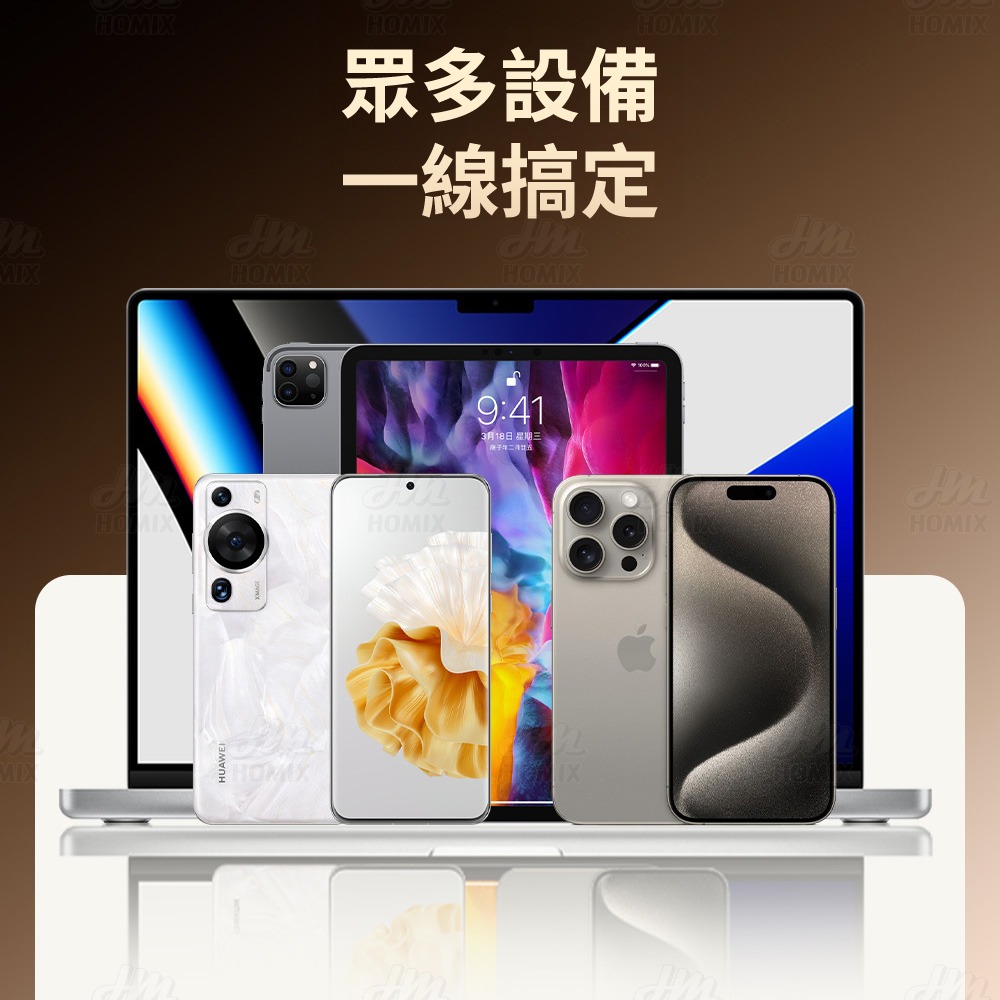 『來人客』 倍魔 240W智能超屏四合一編織快充線 PD快充線 智能充電線 數顯 編織快充線-細節圖7