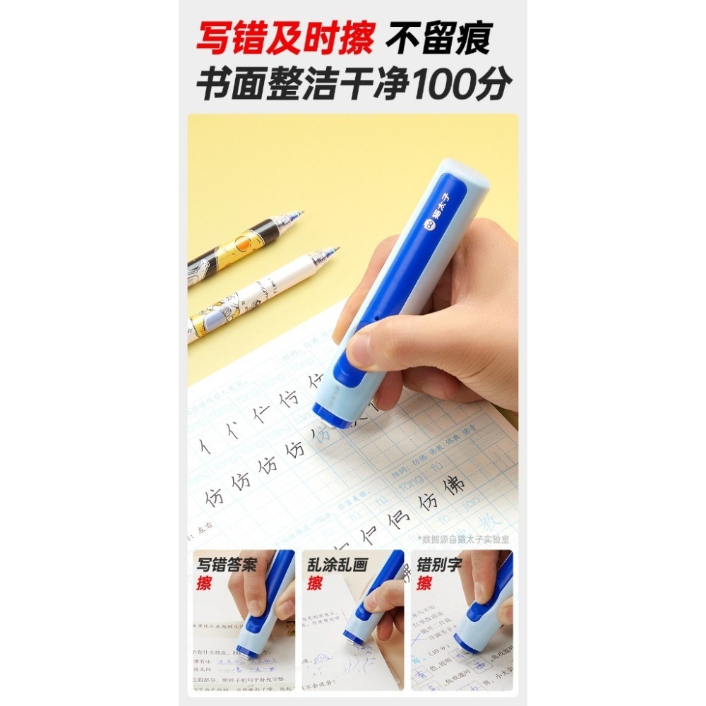 『來人客』 貓太子 魔擦筆專用橡皮 魔擦橡皮 修正 橡皮 擦擦筆專用-細節圖3