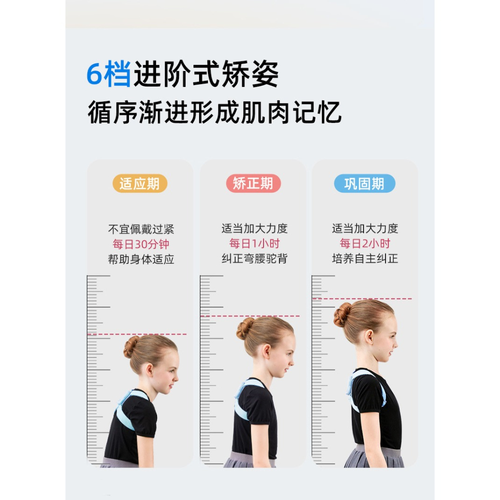 『來人客』貓太子黃金6檔駝背矯正器 駝背糾正帶 防駝背帶 駝背克星 美姿帶 坐姿矯正 防低頭 防駝背矯正器 體態矯正-細節圖4