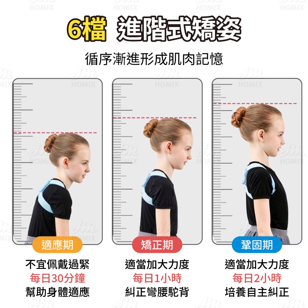 『來人客』貓太子黃金6檔駝背矯正器 駝背糾正帶 防駝背帶 駝背克星 美姿帶 坐姿矯正 防低頭 防駝背矯正器 體態矯正-細節圖4